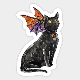 Halloween Dragon Cat Sticker